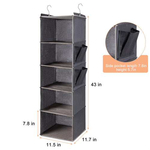 5-Shelf Hanging Closet Organizer