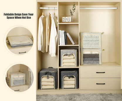 Foldable Clothes Storage Bins with Clear Window