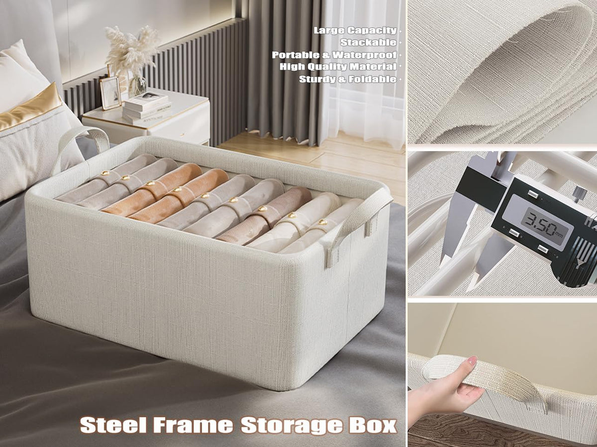 Stackable Fabric Closet Organizer with Handle