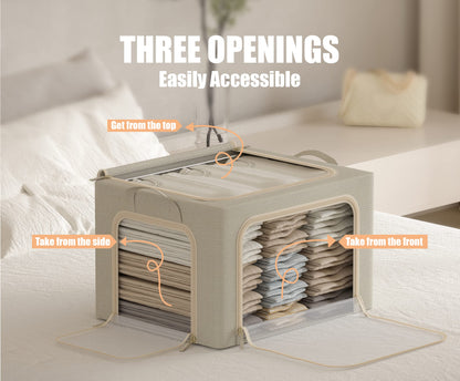 Foldable Clothes Storage Bins with Clear Window
