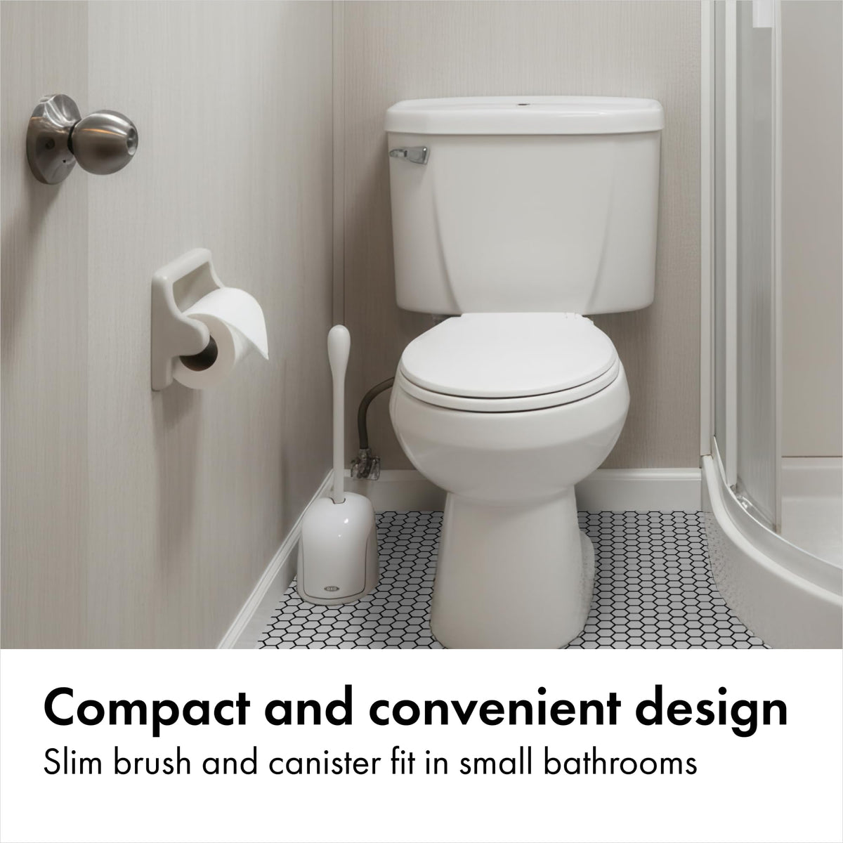Compact Hideaway Toilet Brush