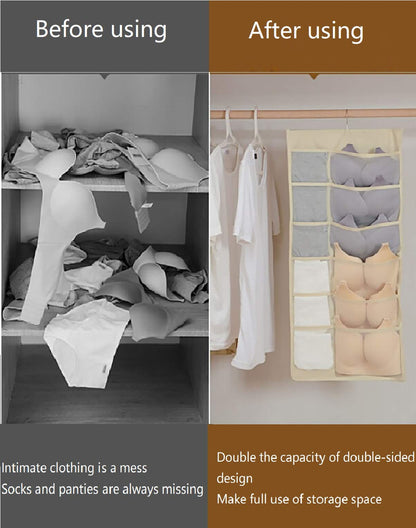 Dual-Sided Hanging Closet Organizer