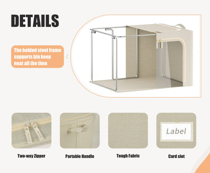 Foldable Clothes Storage Bins with Clear Window