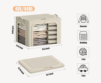 Foldable Clothes Storage Bins with Clear Window