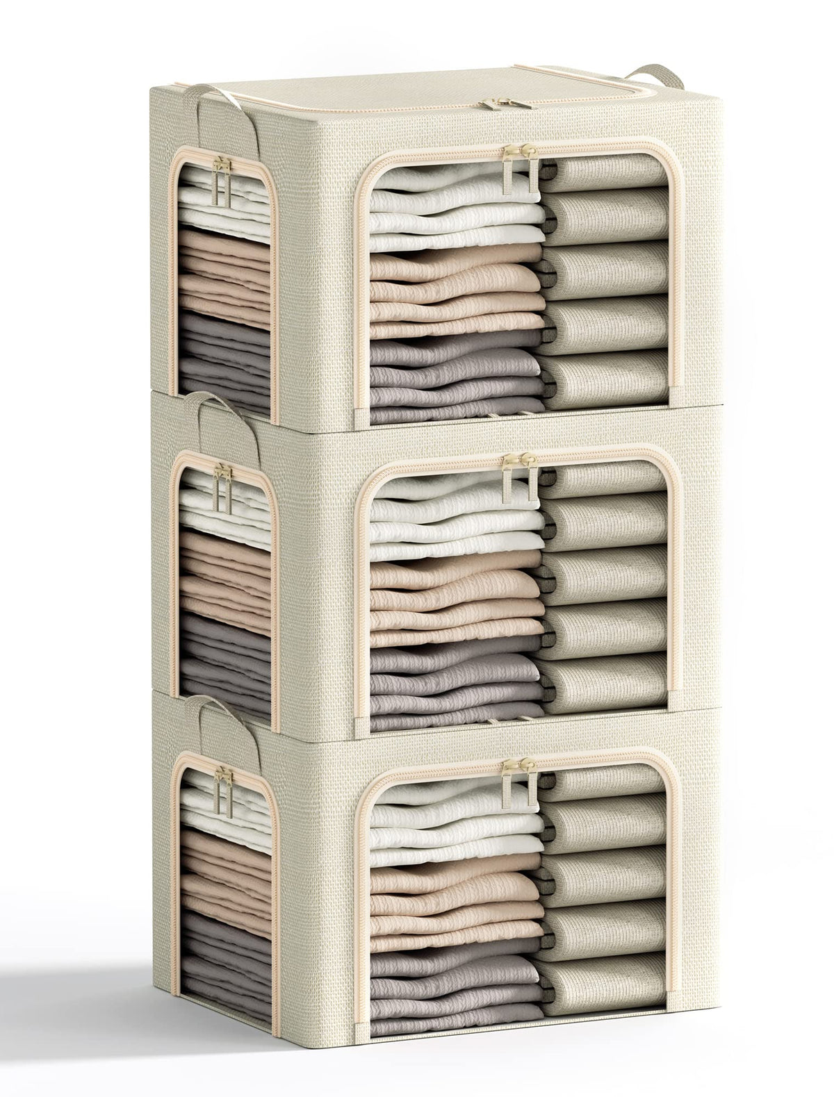 Foldable Clothes Storage Bins with Clear Window