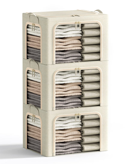 Foldable Clothes Storage Bins with Clear Window