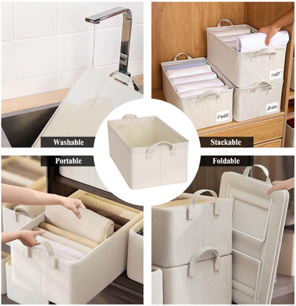 Stackable Fabric Closet Organizer with Handle